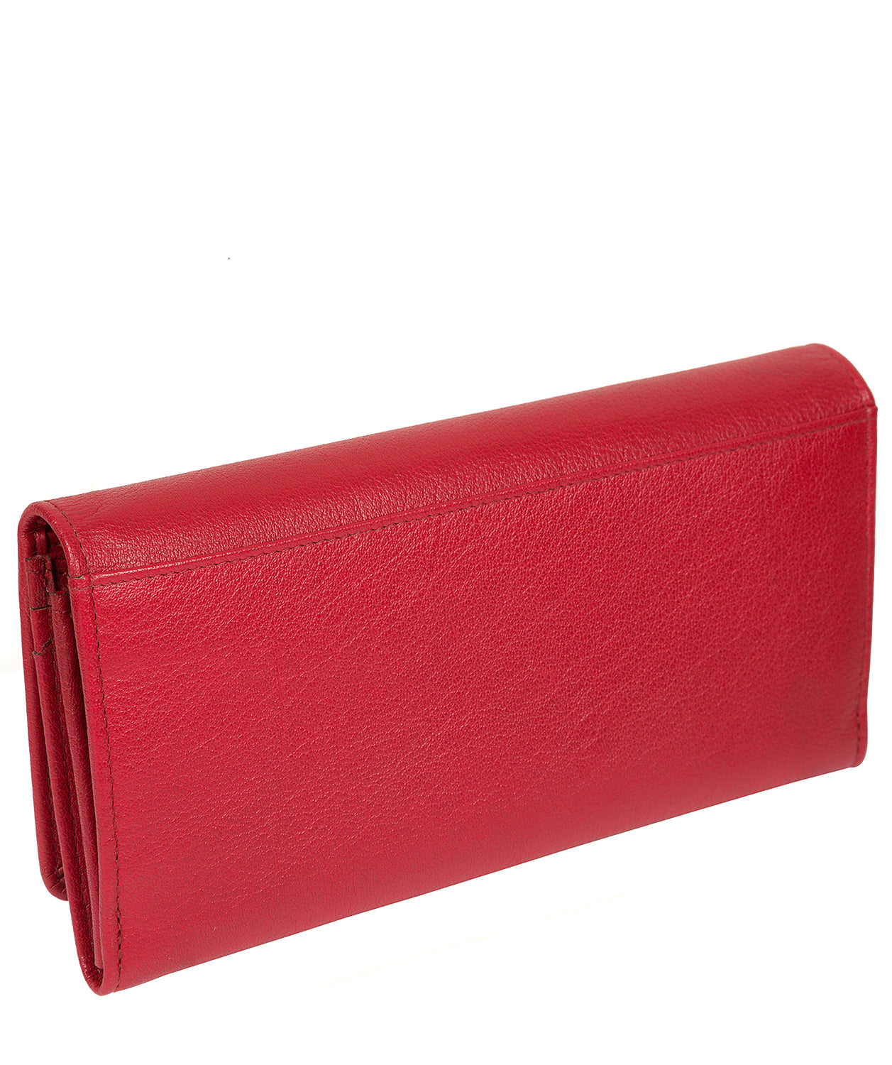 'Fey' Red Handcrafted Leather 16-Card RFID Purse