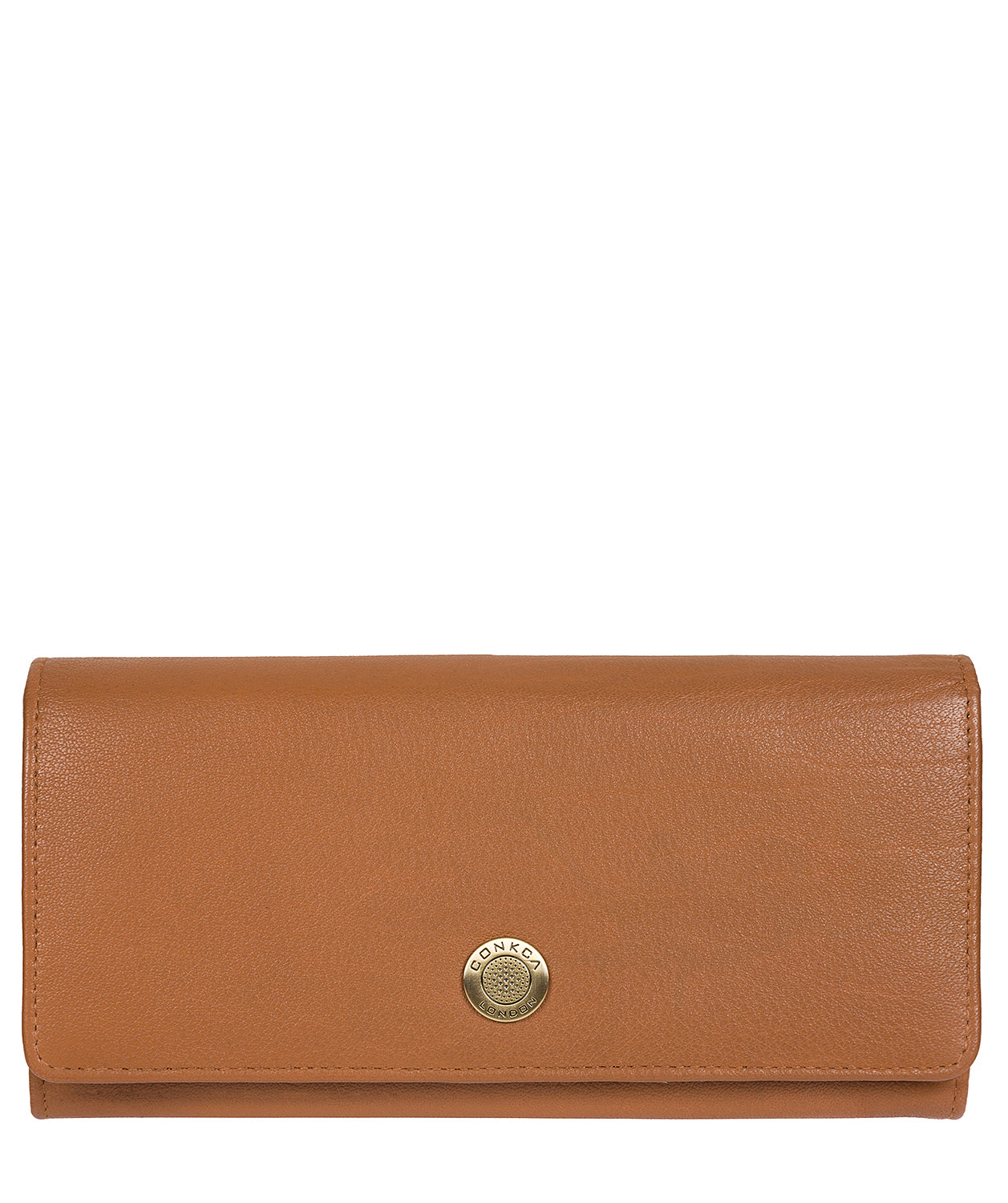 'Fey' Tan Leather Purse