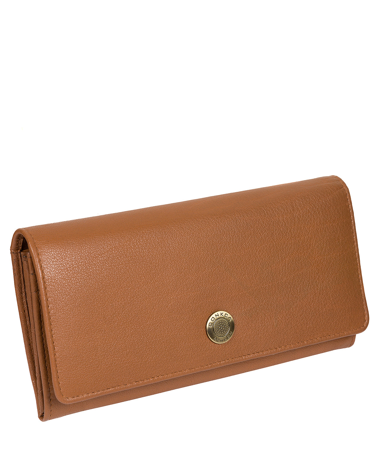 'Fey' Tan Leather Purse