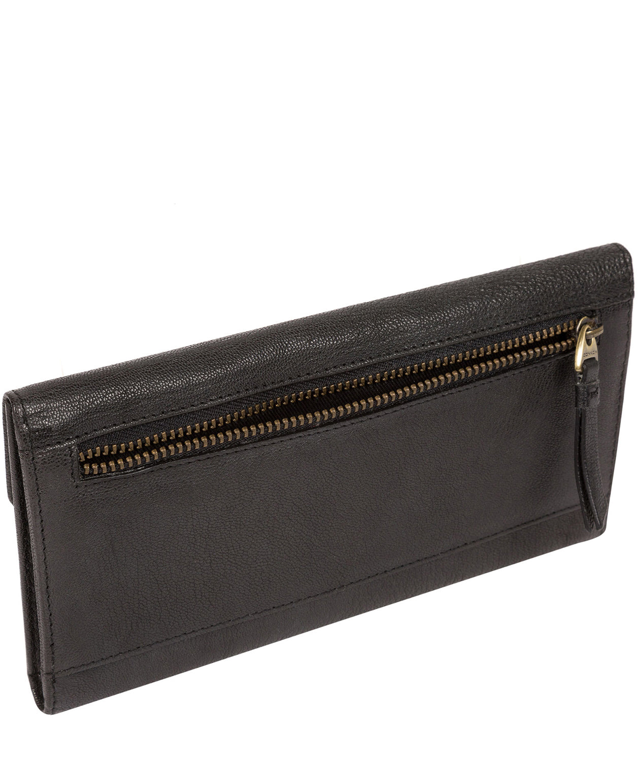 'Fion' Black Leather Tri-Fold Purse image 3