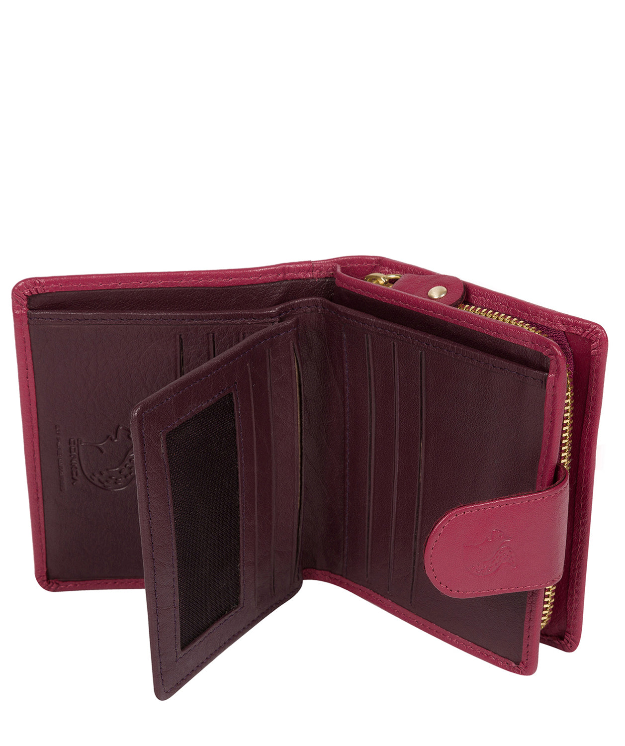 'Azaria' Orchid Bi-Fold Leather Purse image 3