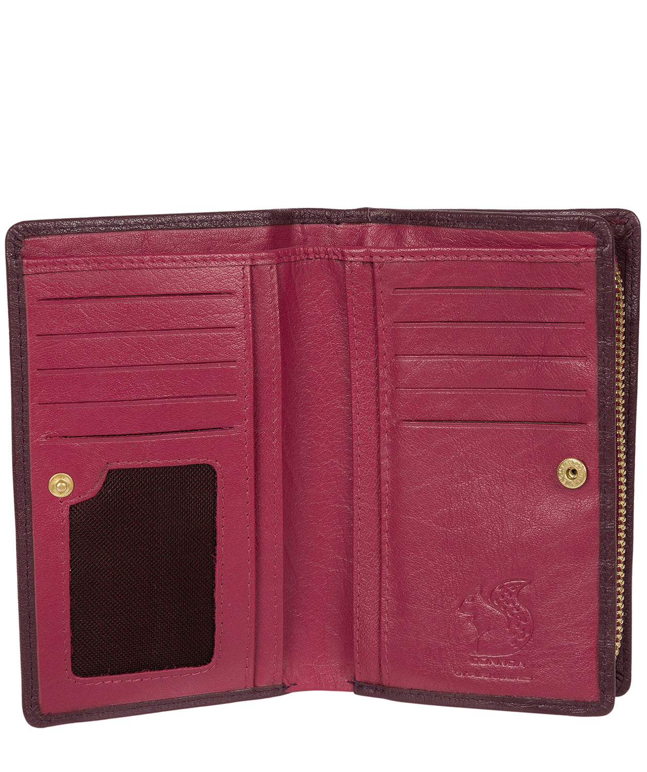 'Fran' Plum Bi-Fold Leather Purse image 3