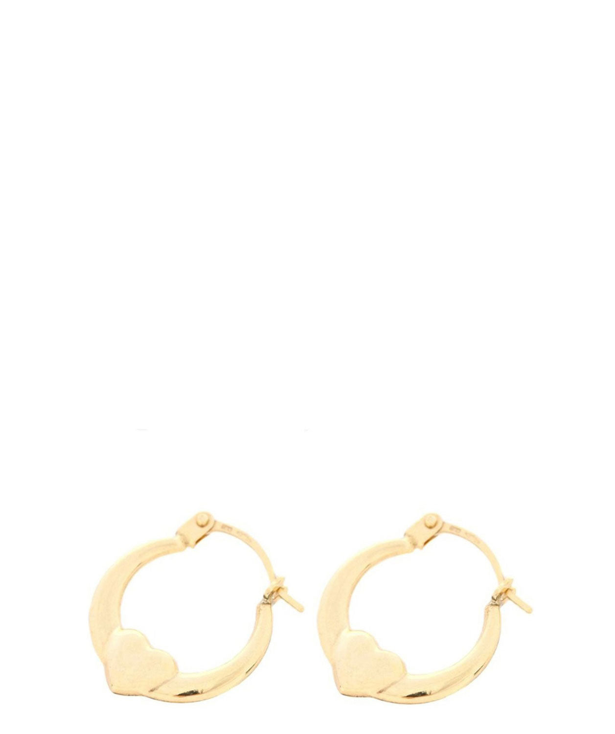 Gift Packaged 'Cariad' 9ct Yellow Gold Mini Heart Earrings