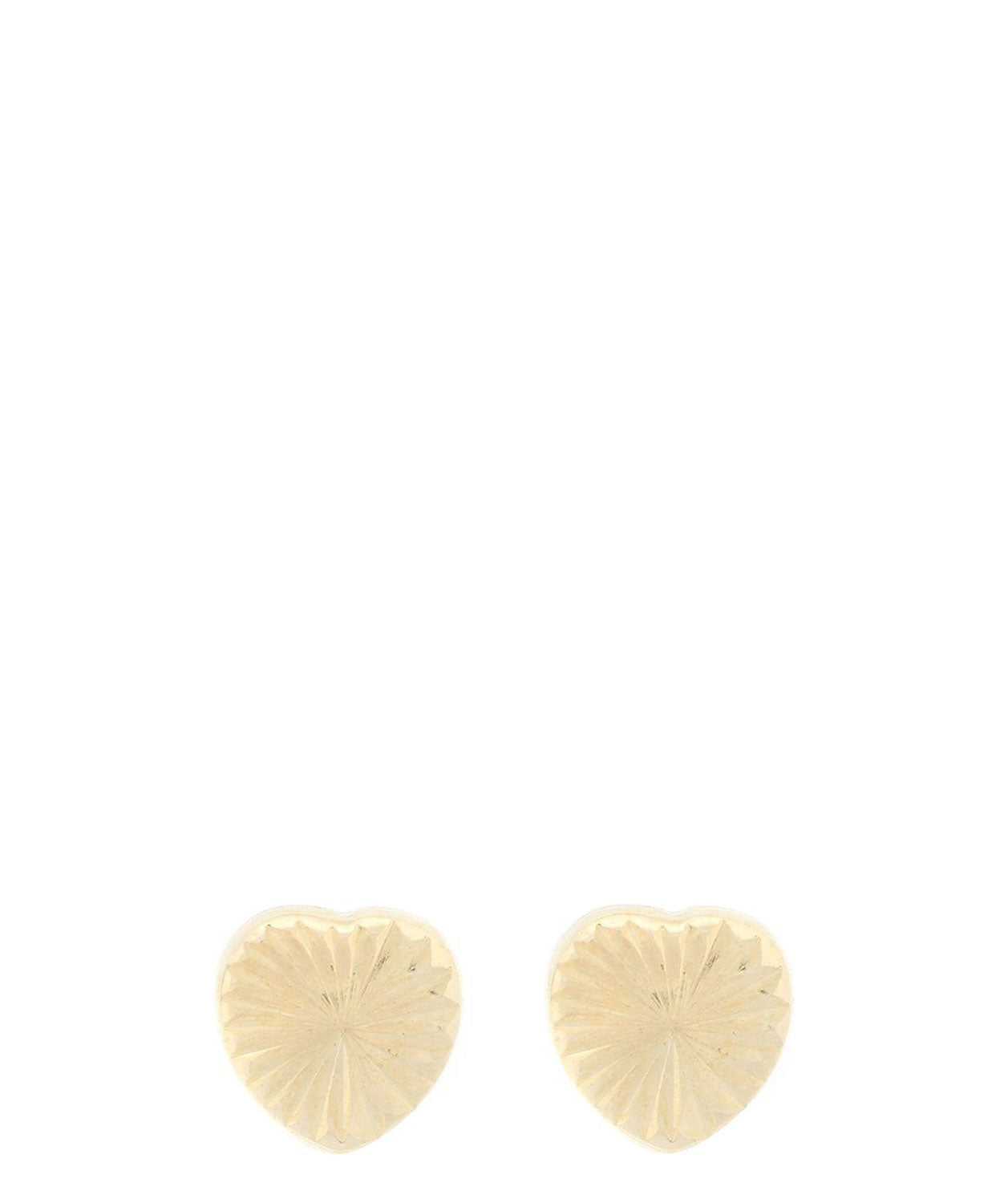 Gift Packaged 'Calista' Diamond Cut 9ct Yellow Gold Heart Earrings