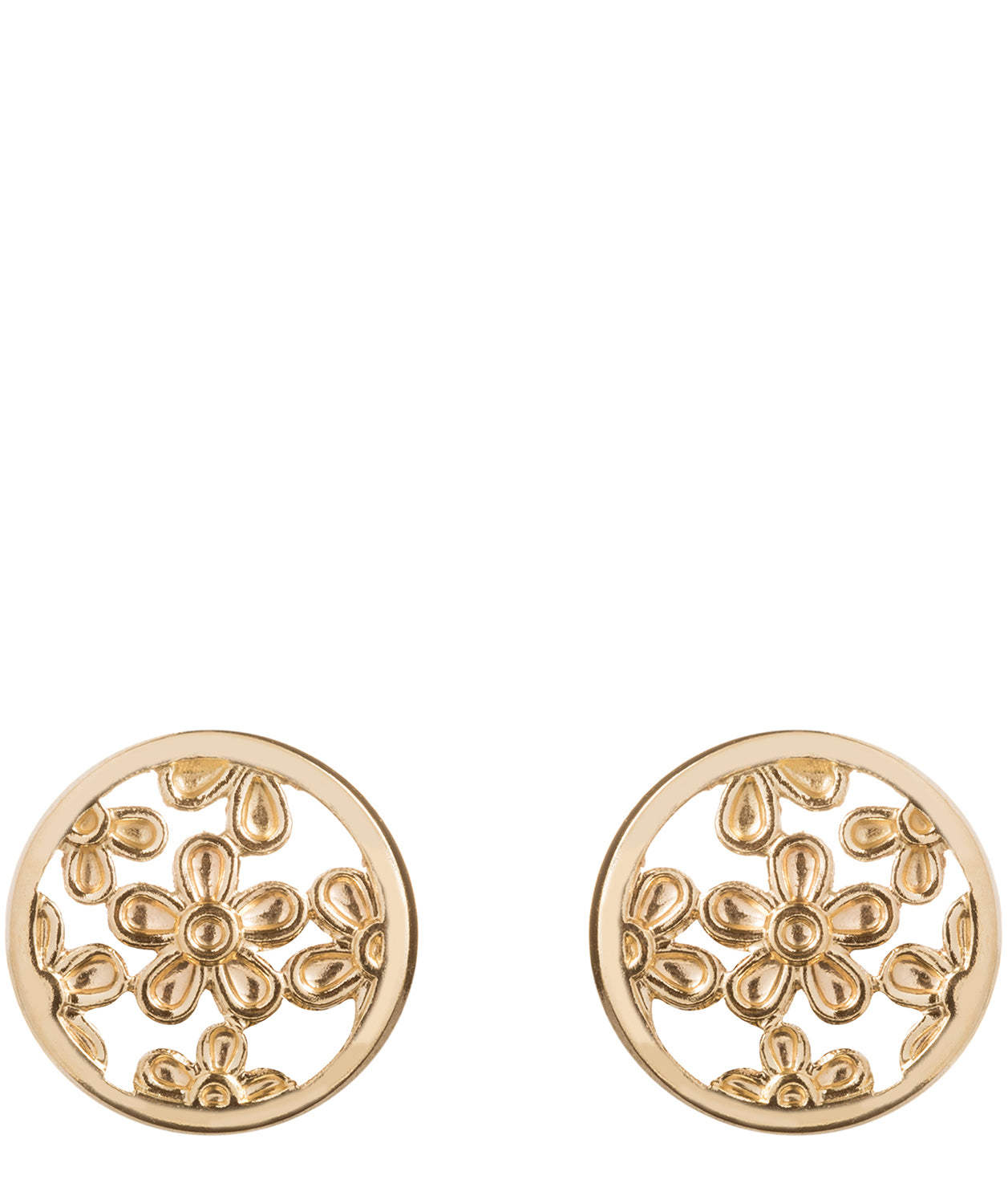 'Cadence' 9ct yellow gold filigree stud earrings image 1