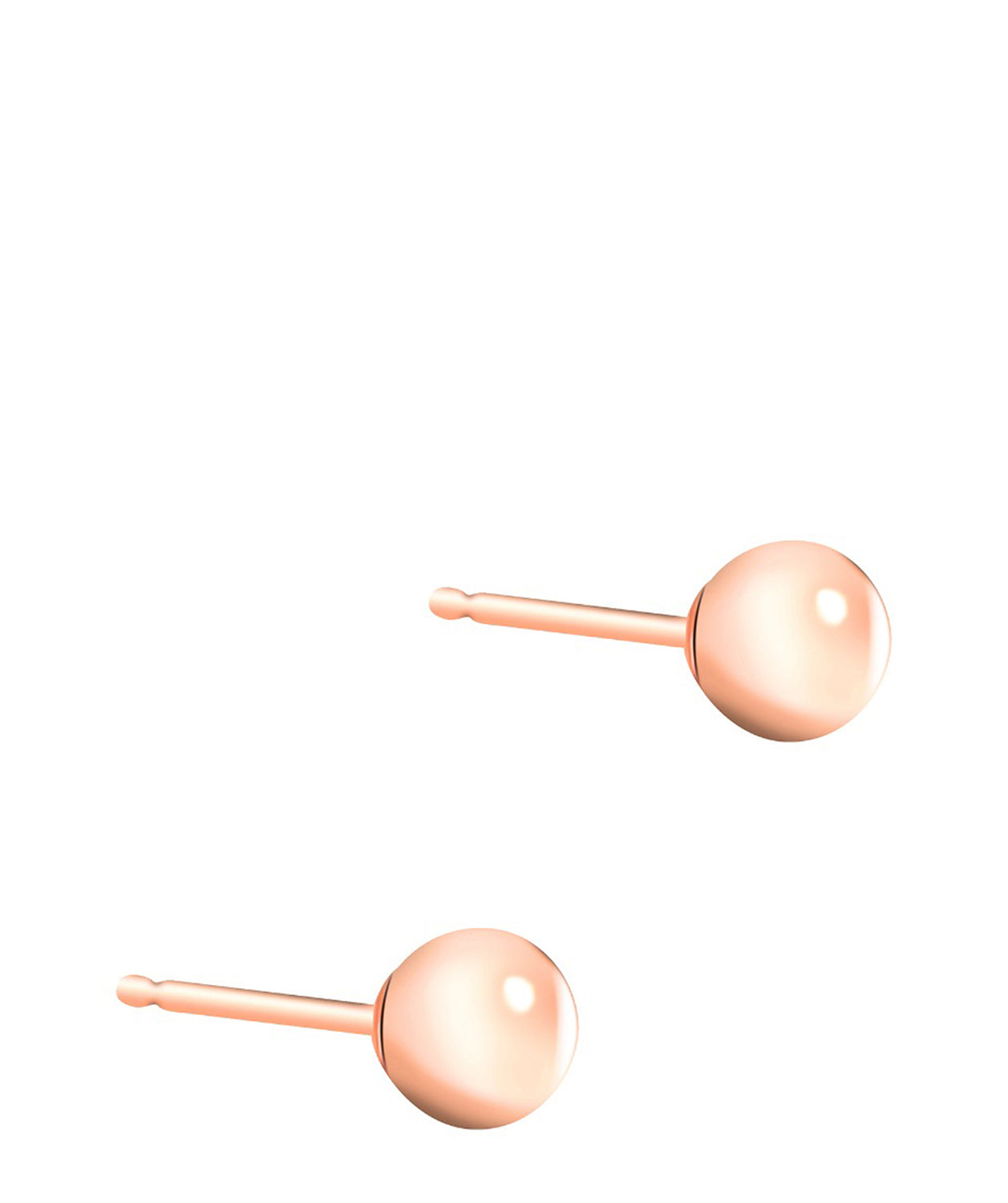 'Bayonne' 18ct Rose Gold Ball Stud Earrings Pure Luxuries London