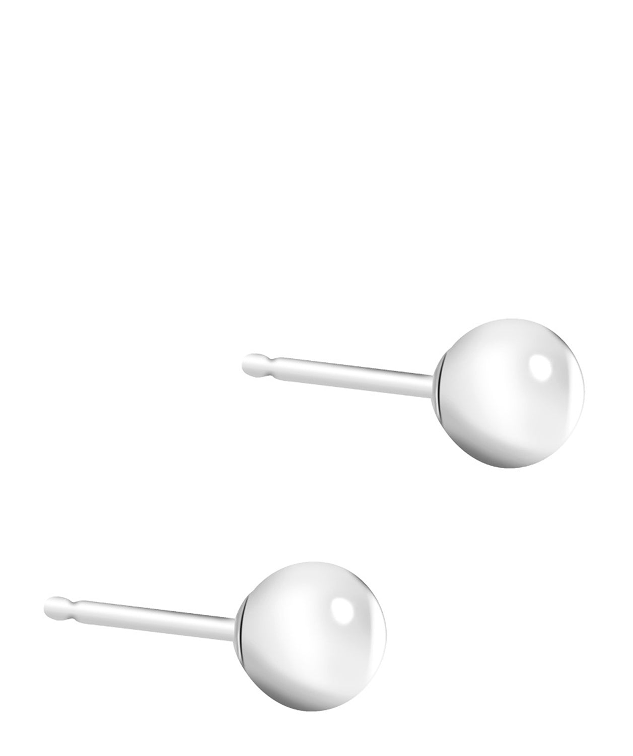 'Janet' White Gold Ball Stud Earrings image 1