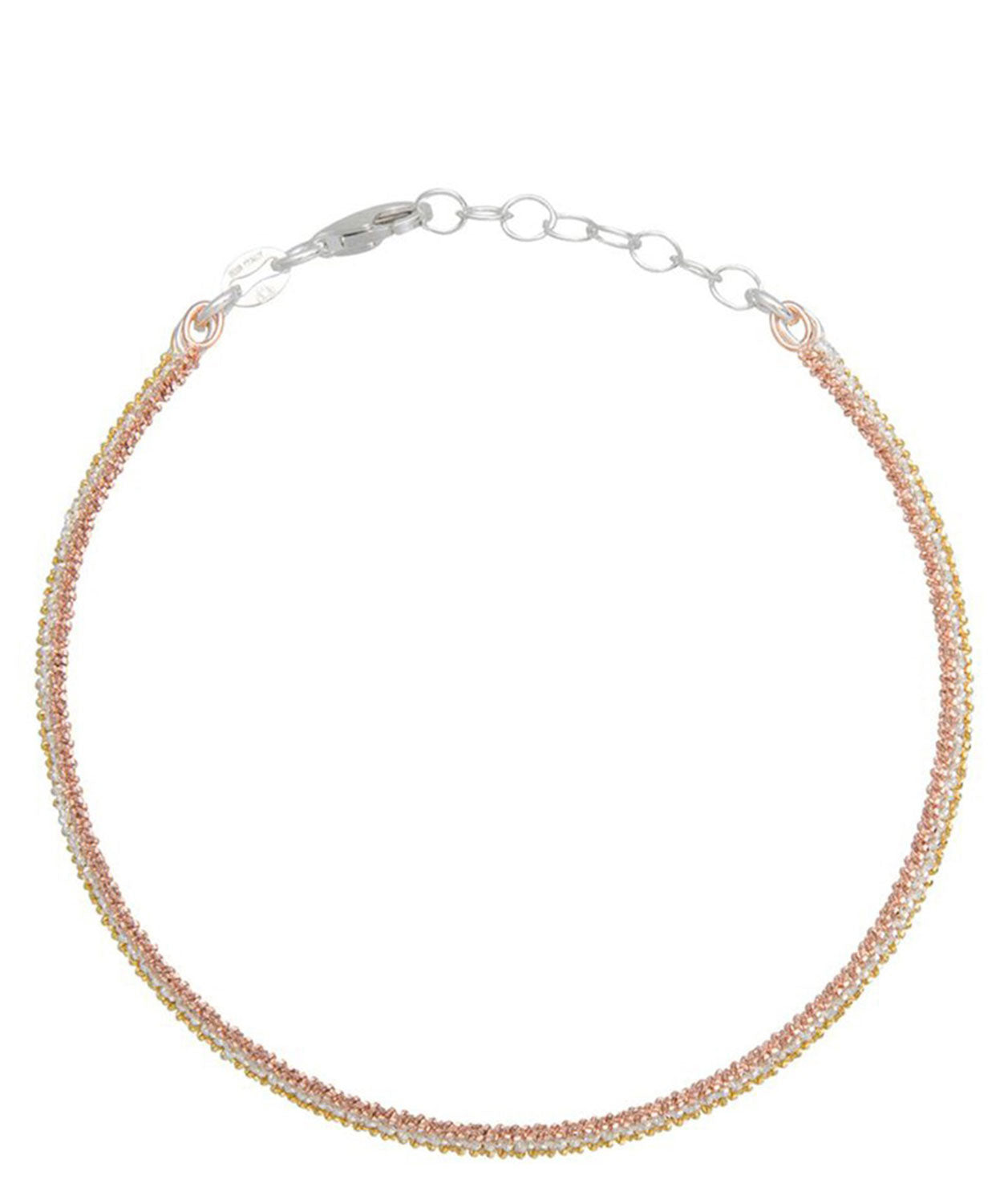 Gift Packaged 'Daisy' Three-Tone Triple Strand Bracelet