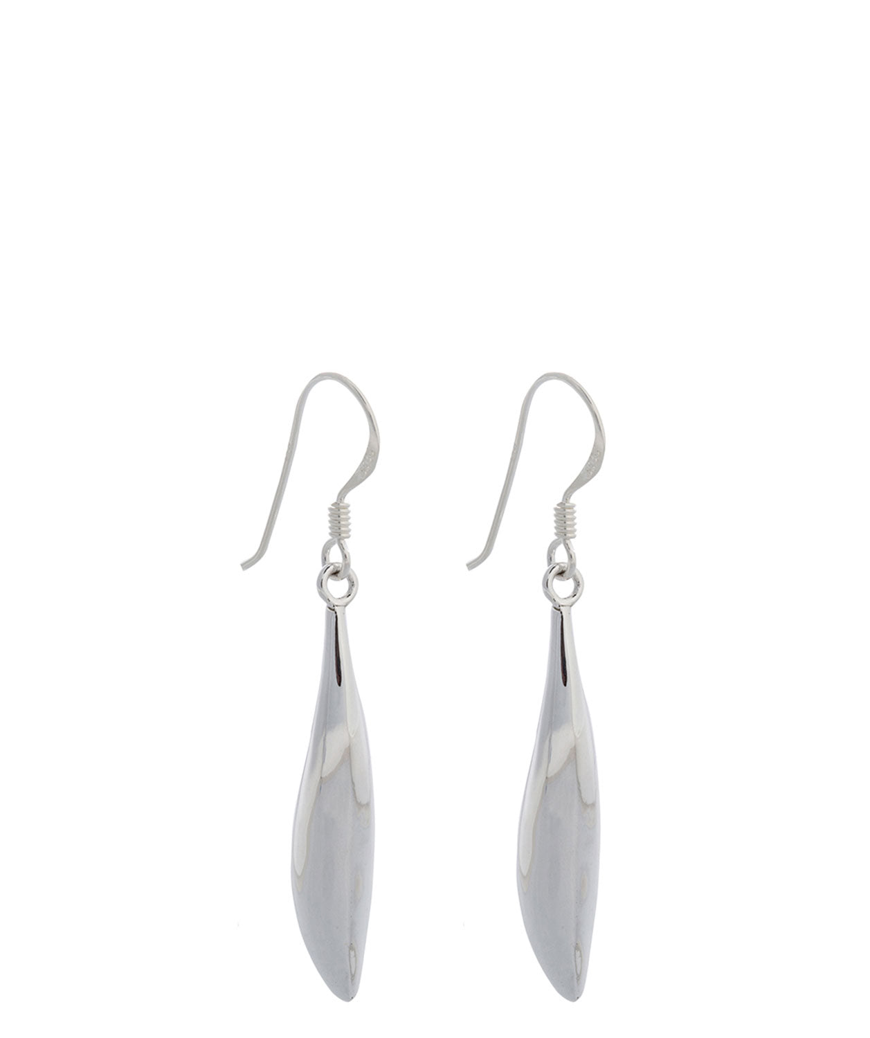 Gift Packaged 'Hollie' Sterling Silver Wave Drop Earrings