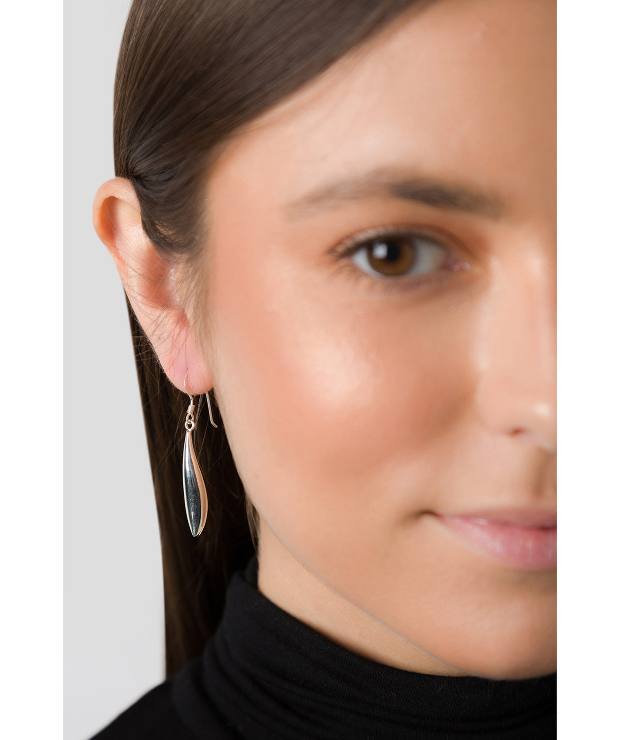 'Hollie' Sterling Silver Wave Drop Earrings Pure Luxuries London