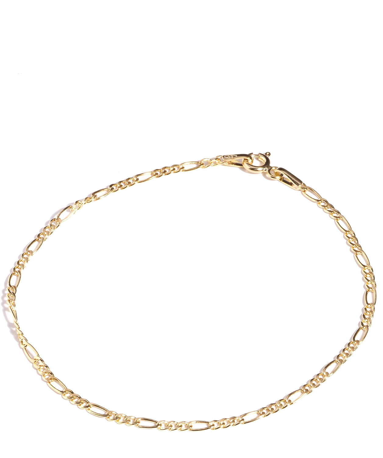 'Apate' 9ct Yellow Gold Hollow Figaro Bracelet image 1