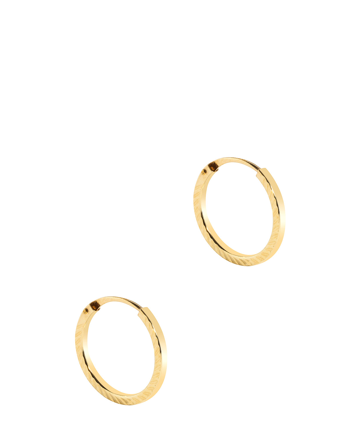 'Adede' 9ct Gold Diamond Cut Hoop Earrings image 1