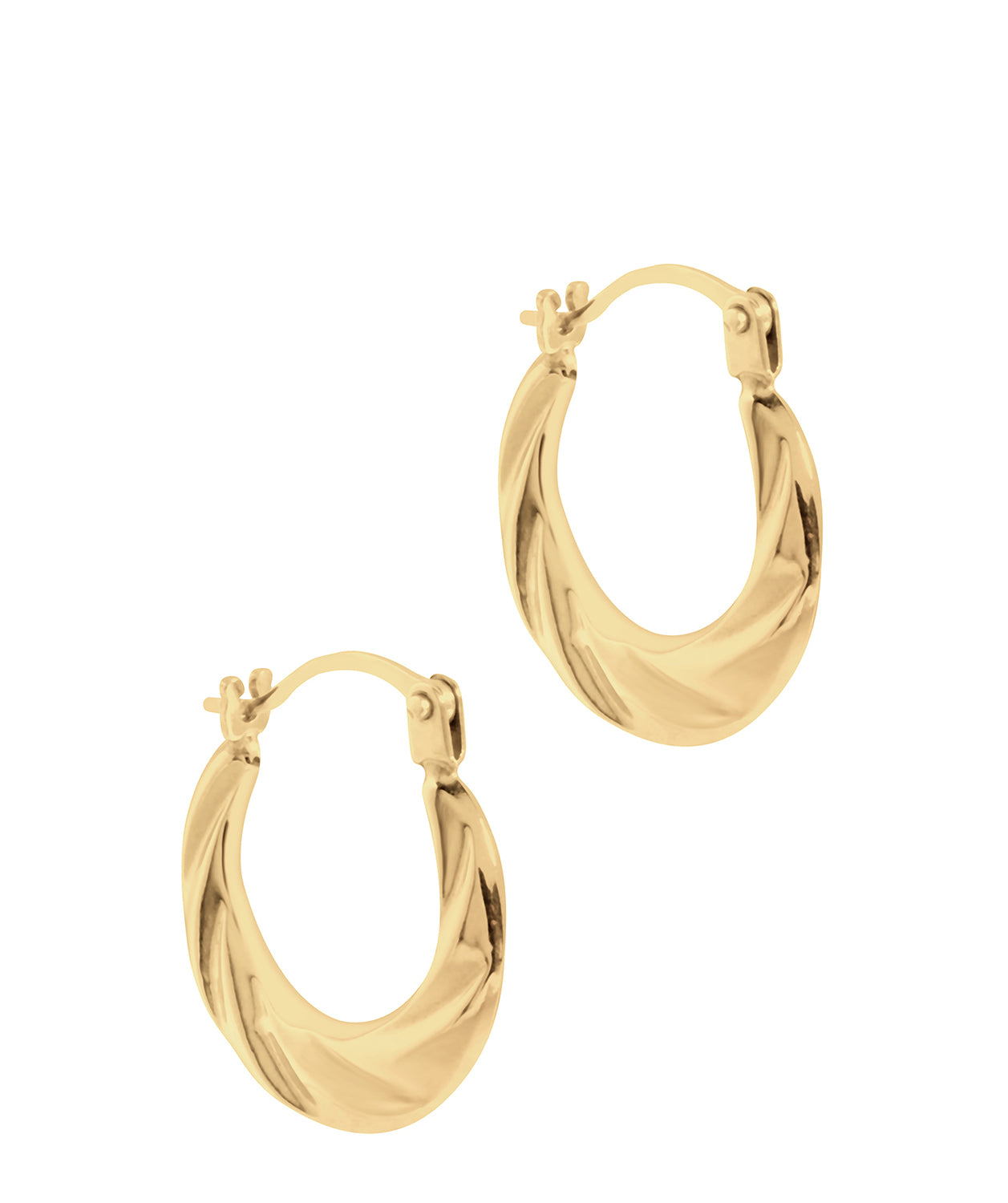 'Candis' 9ct Gold Creole Twist Hoop Earrings image 1