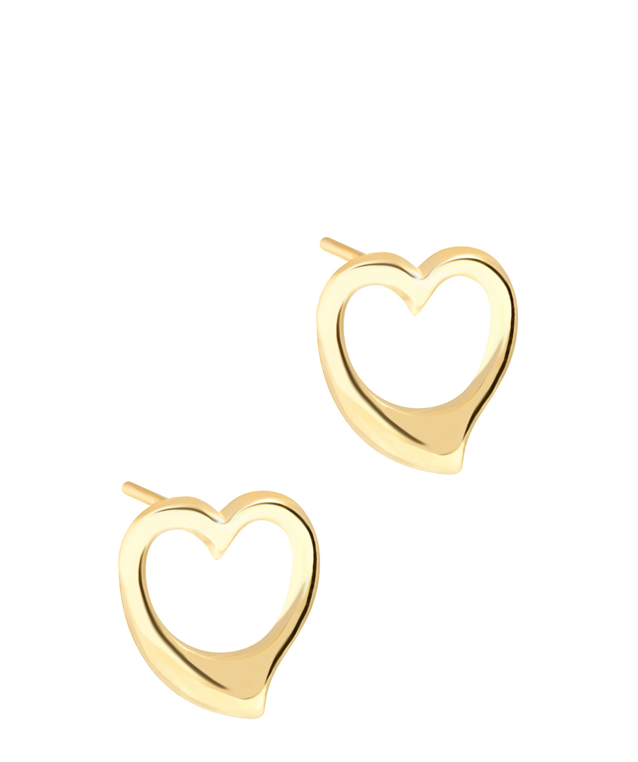 'Edith' 9ct Gold Heart Earrings image 1