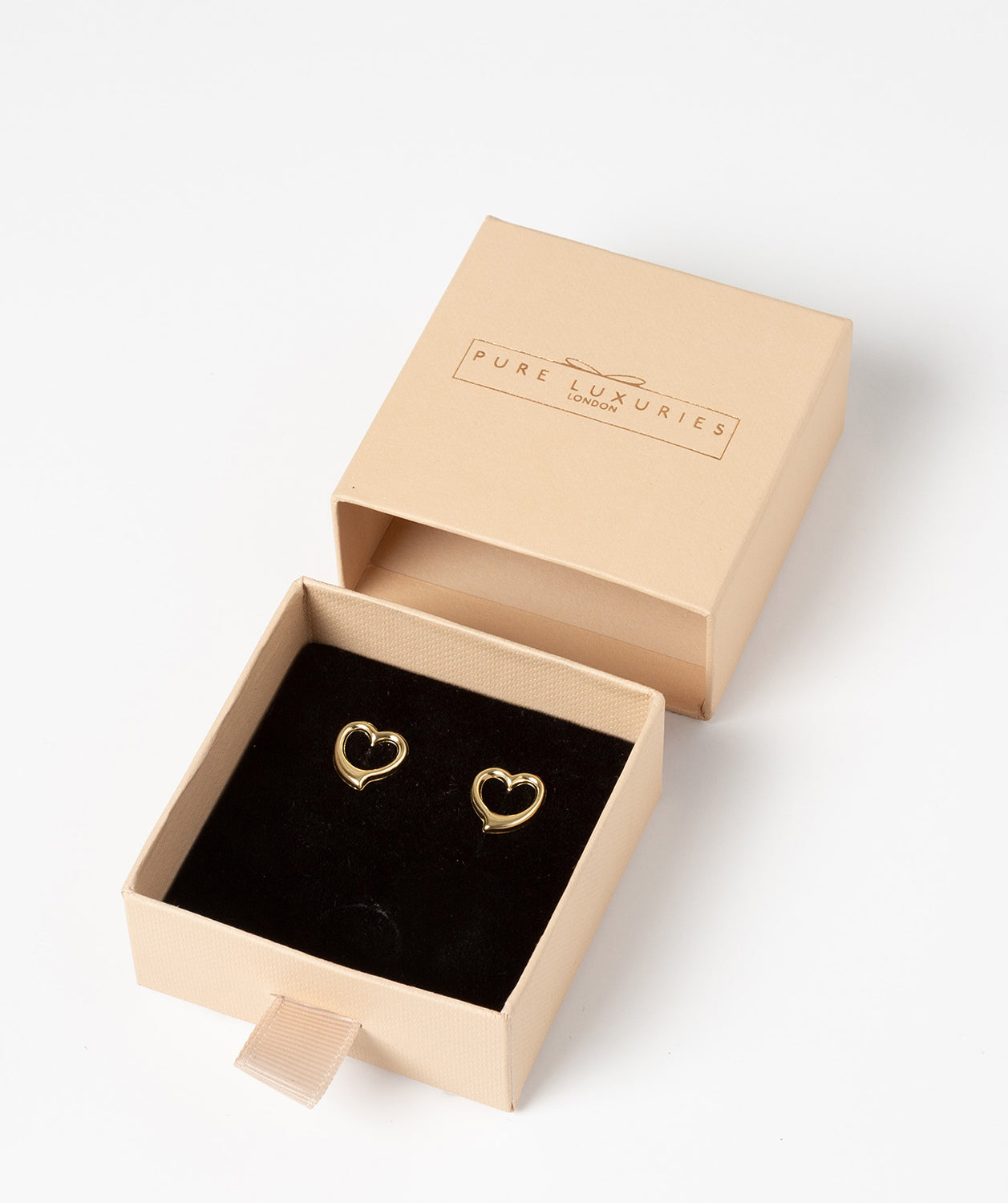 'Edith' 9ct Gold Heart Earrings image 3