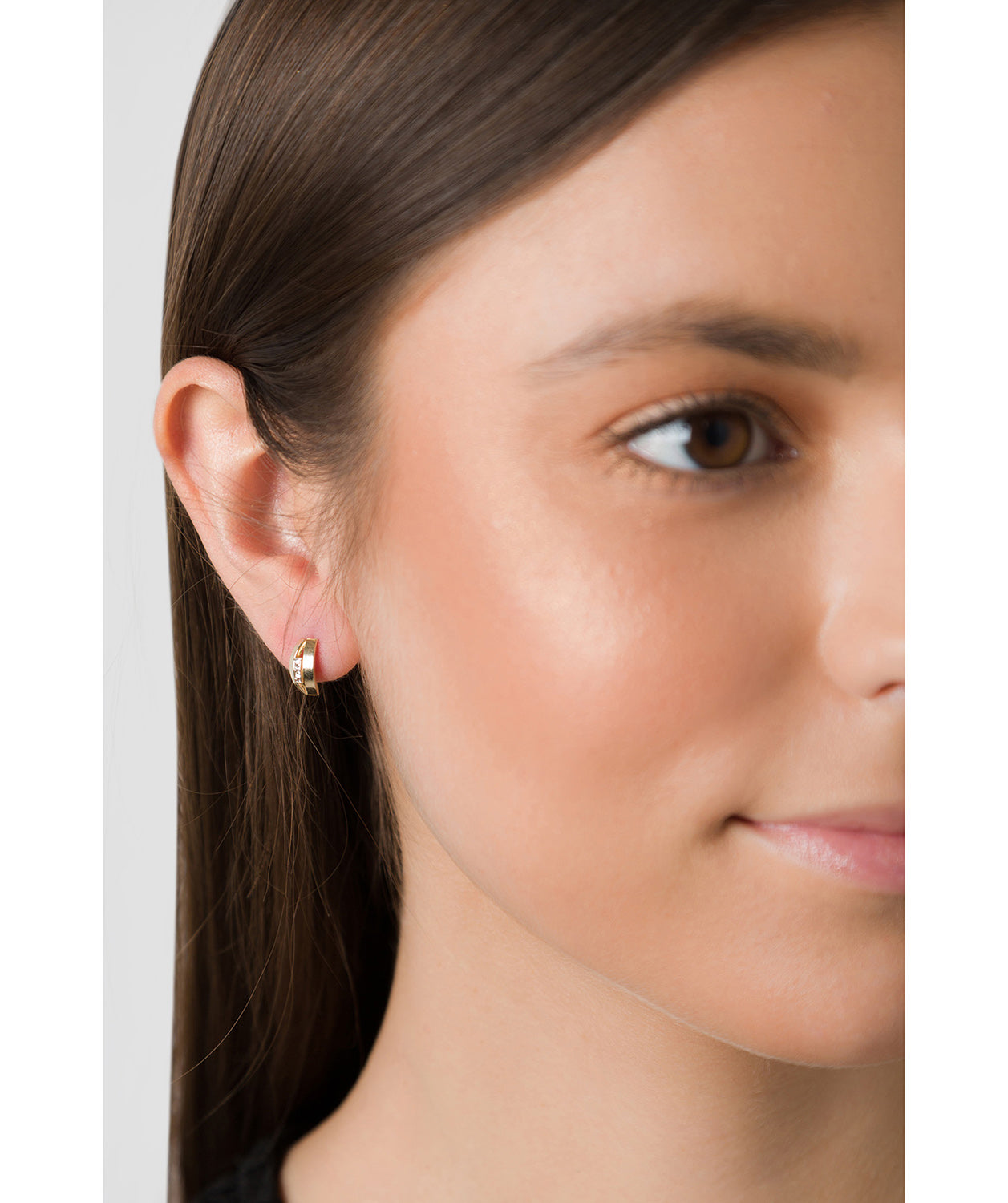 Gift Packaged 'Jorgina' 9ct Yellow Gold Dual Strand & Cubic Zirconia Stud Earrings