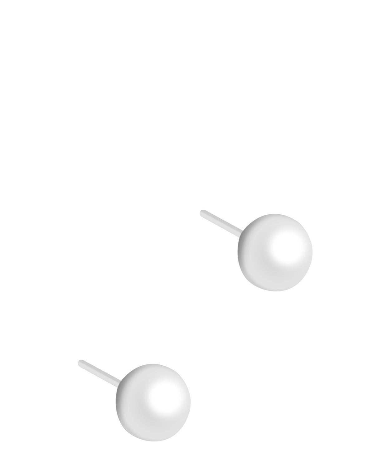 'Orlanda' 9ct White Gold Polished Ball Stud Earrings image 1