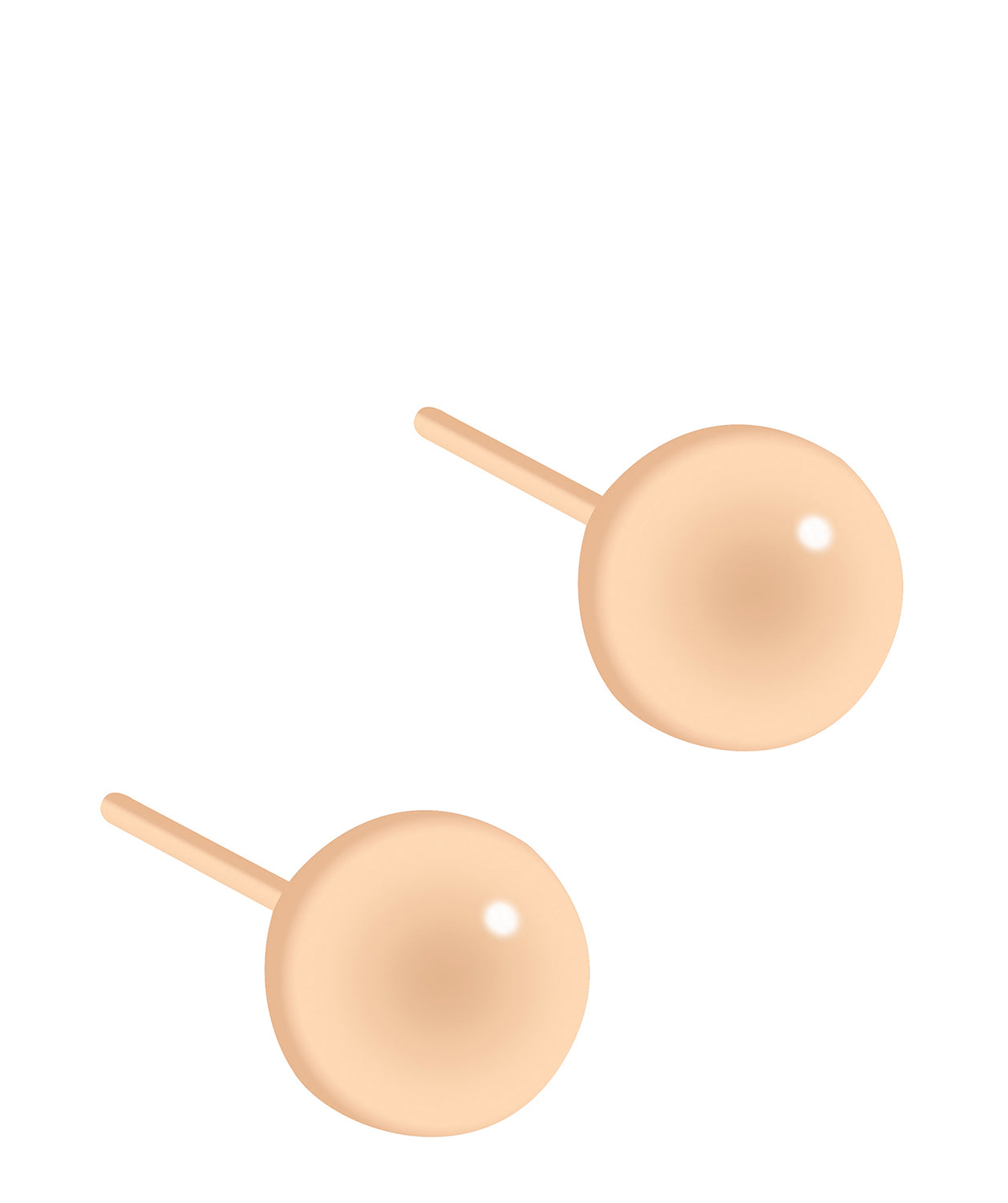 'Montana' 9ct Rose Gold 8mm Ball Stud Earrings image 1