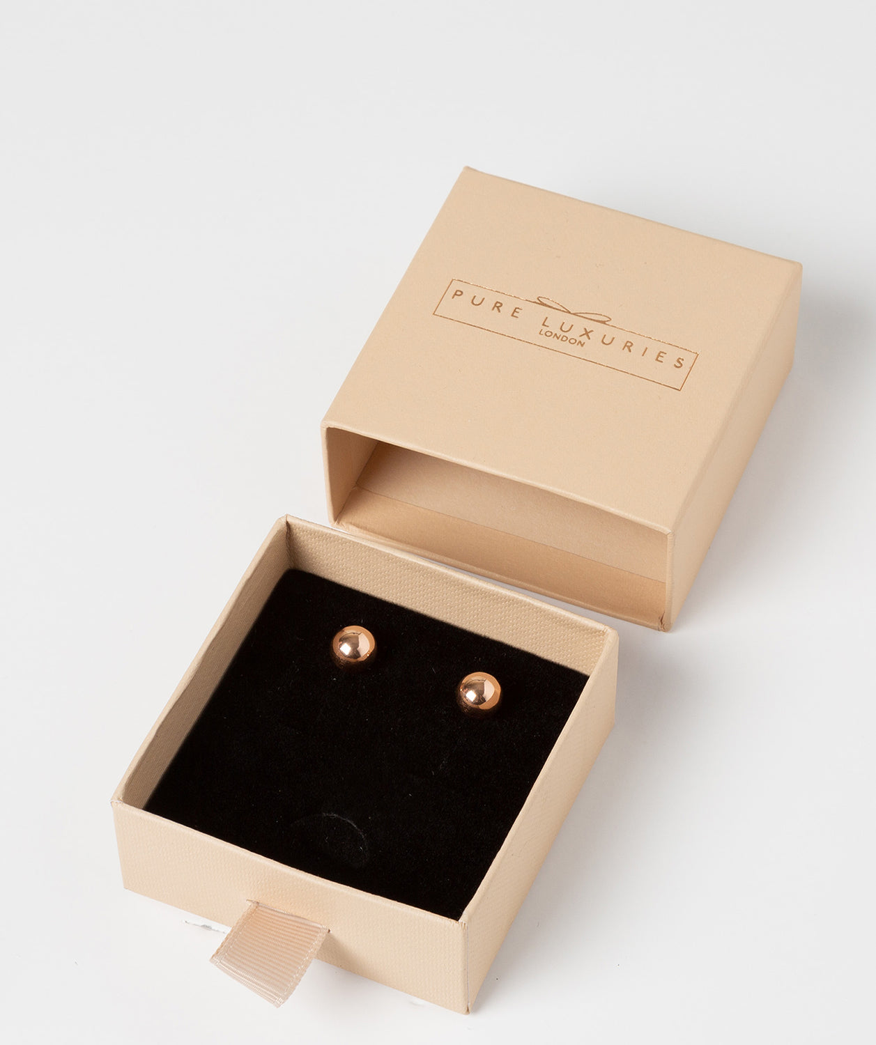 'Montana' 9ct Rose Gold 8mm Ball Stud Earrings image 3