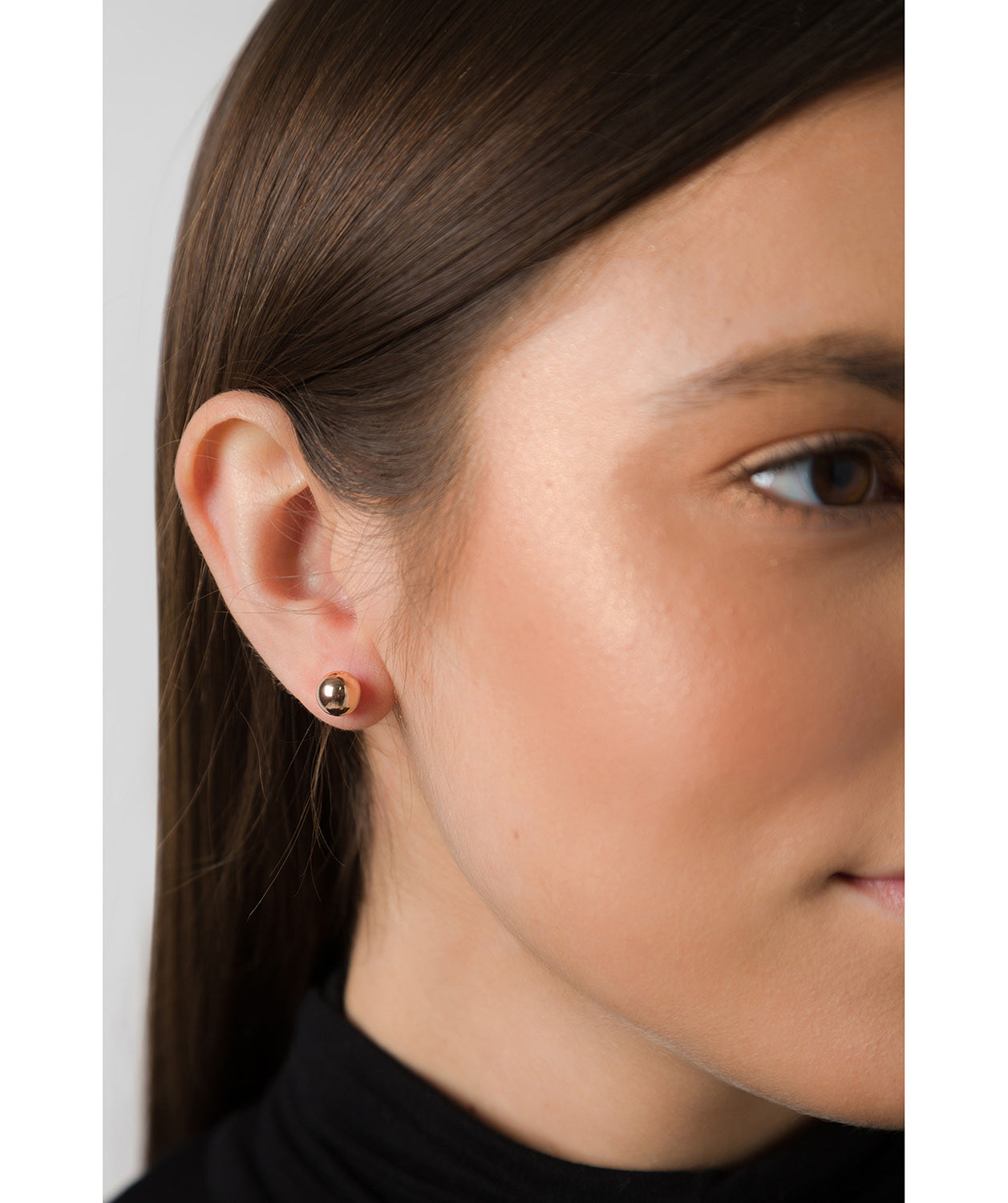 'Montana' 9ct Rose Gold 8mm Ball Stud Earrings image 2