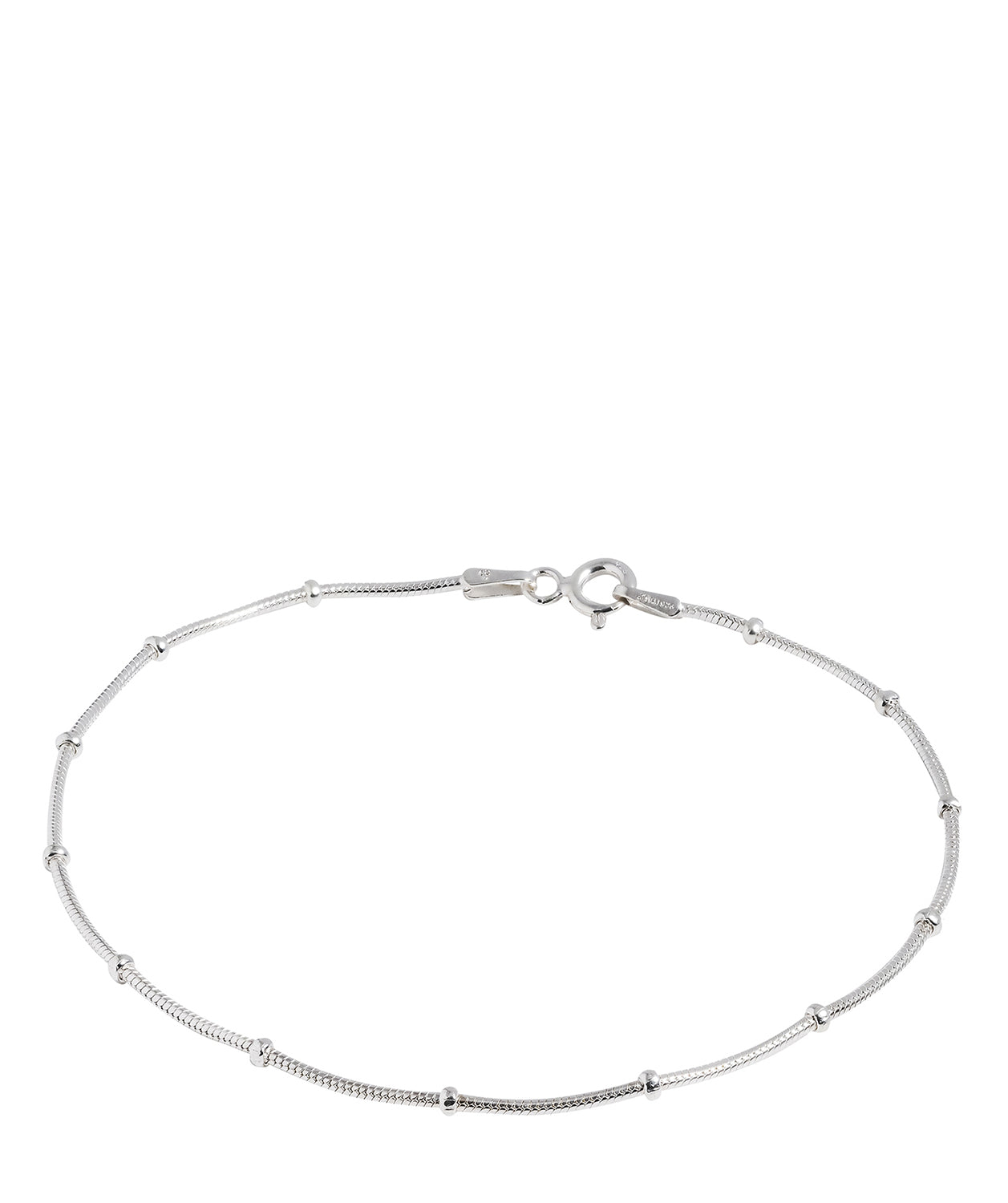 Gift Packaged 'Fidelia' Sterling Silver Smooth Link Bracelet