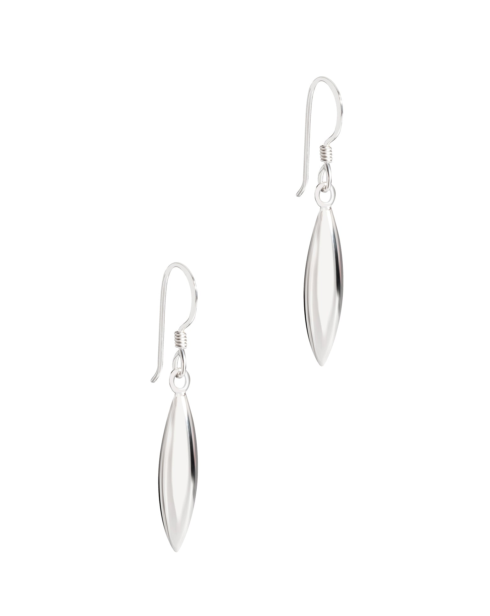 Gift Packaged 'Amphitrite' Sterling Silver Oblong Drop Earrings