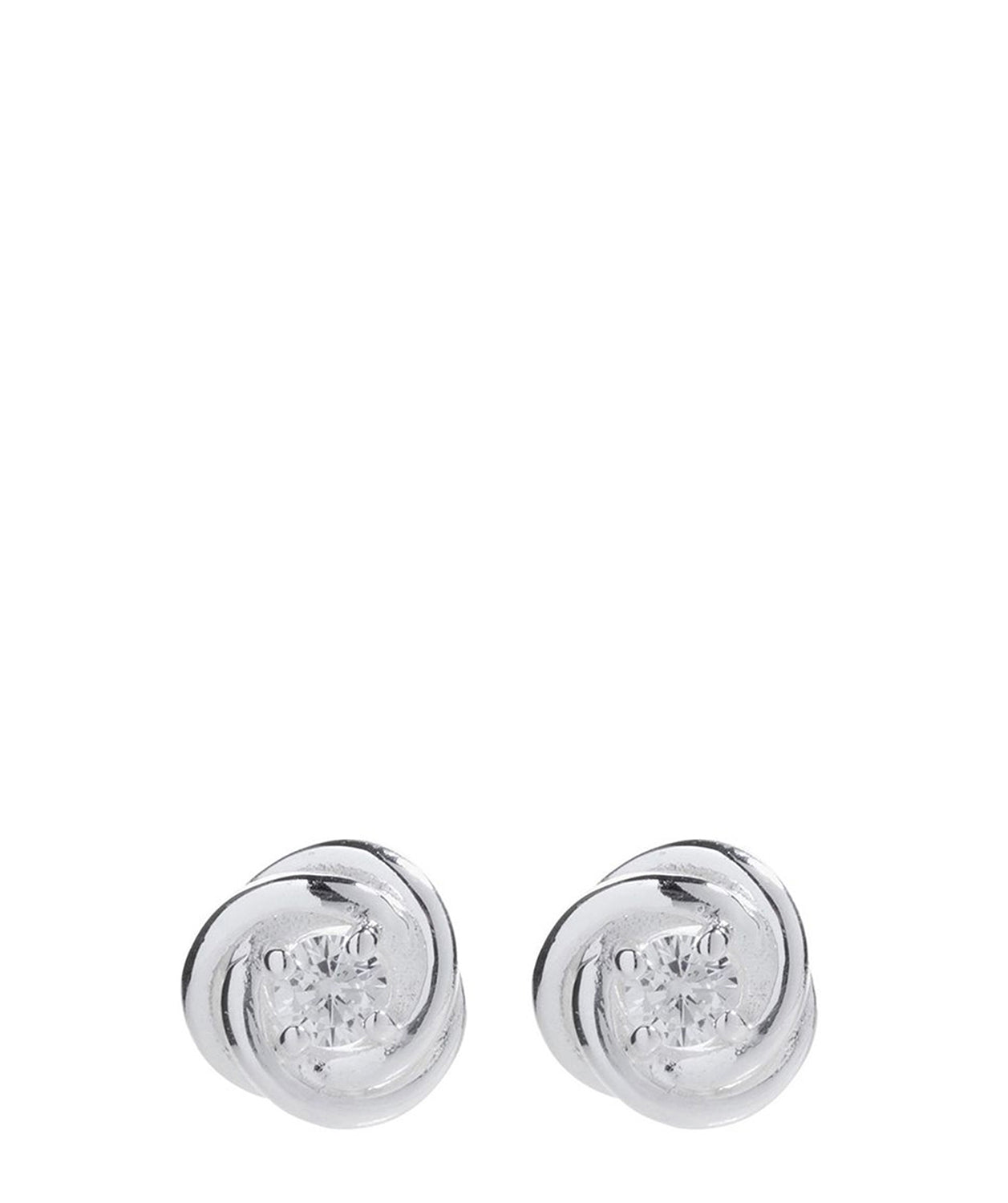 'Abasi' Sterling Silver Knot Stud Earrings image 1