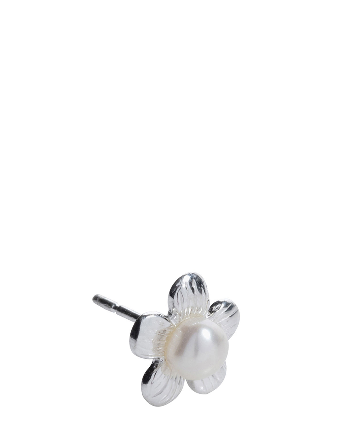 'Christelle' Sterling Silver Daisy & Pearl Earrings image 4