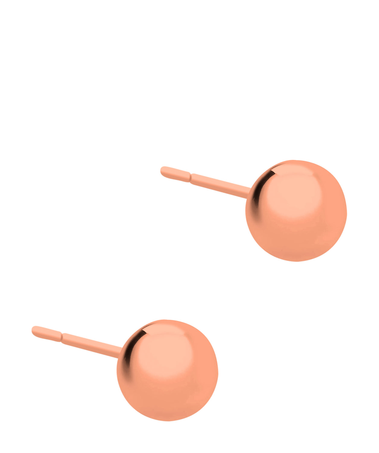 Gift Packaged 'Jimena' Sterling Silver Rose Gold Plated Sphere Earrings