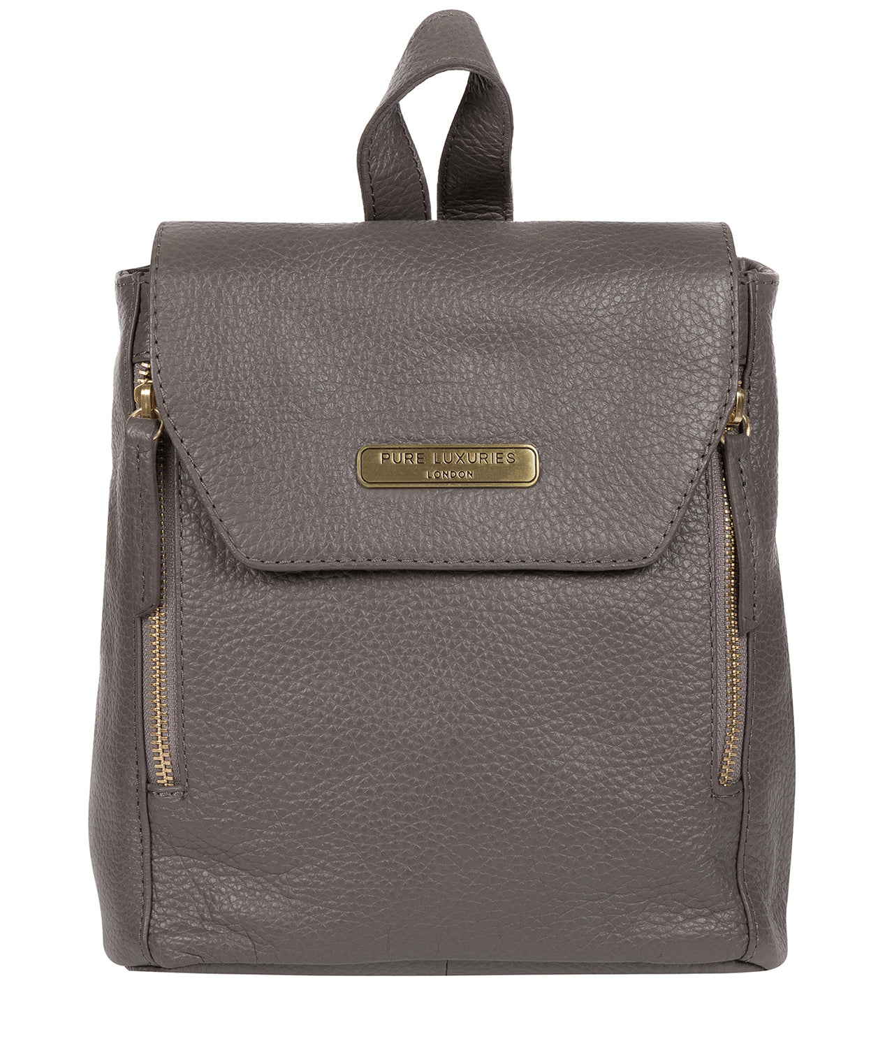 'Barnard' Grey Leather Backpack