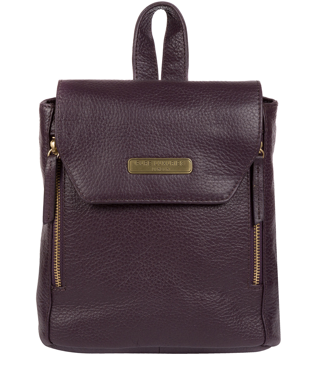 'Barnard' Plum Leather Backpack