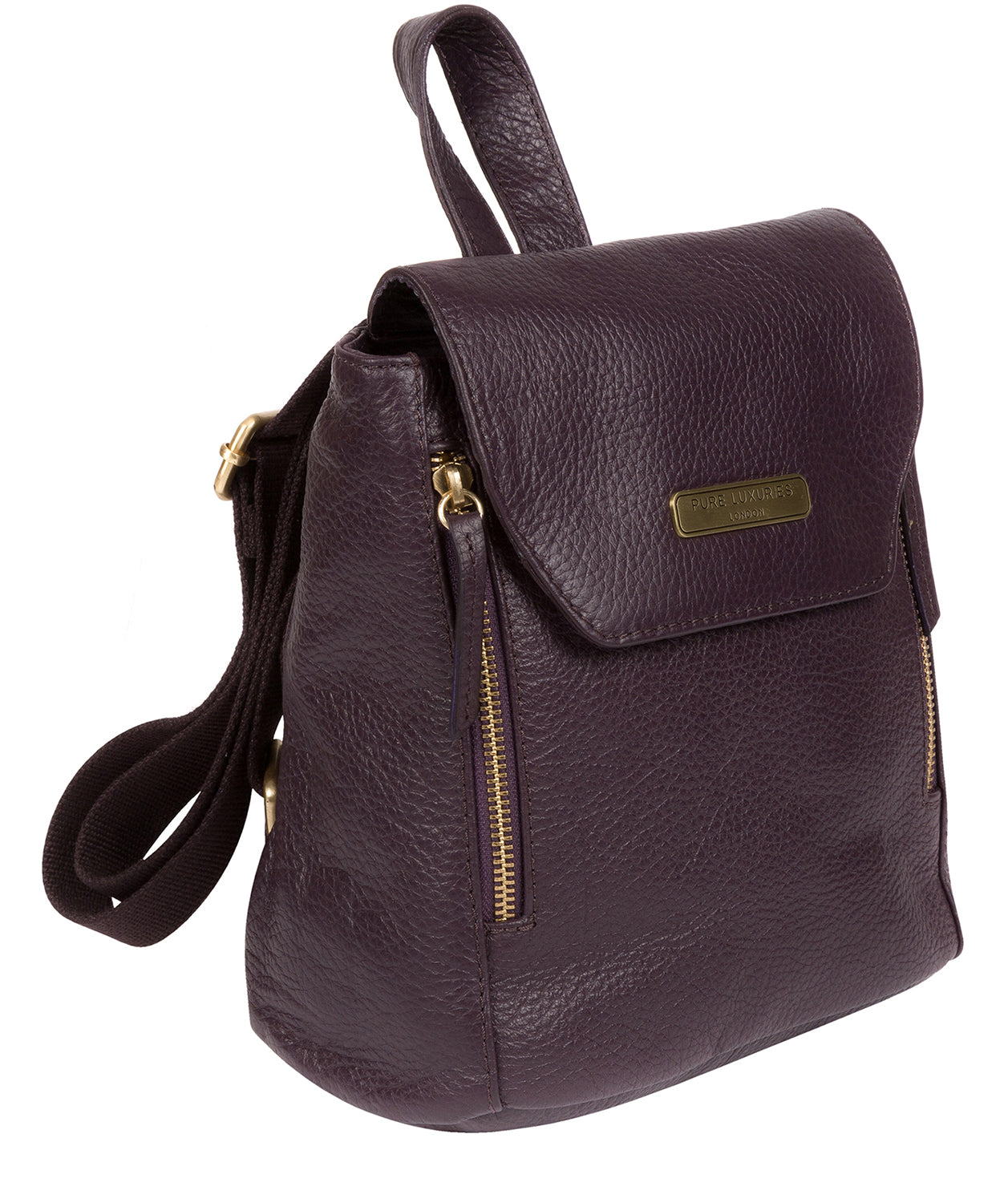 'Barnard' Plum Leather Backpack