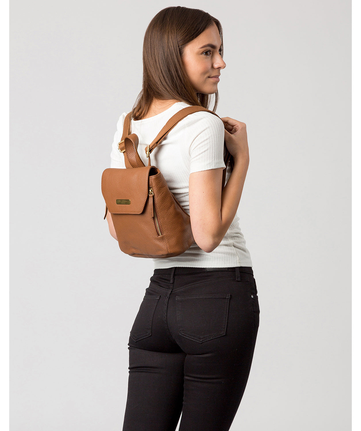 'Barnard' Tan Leather Backpack