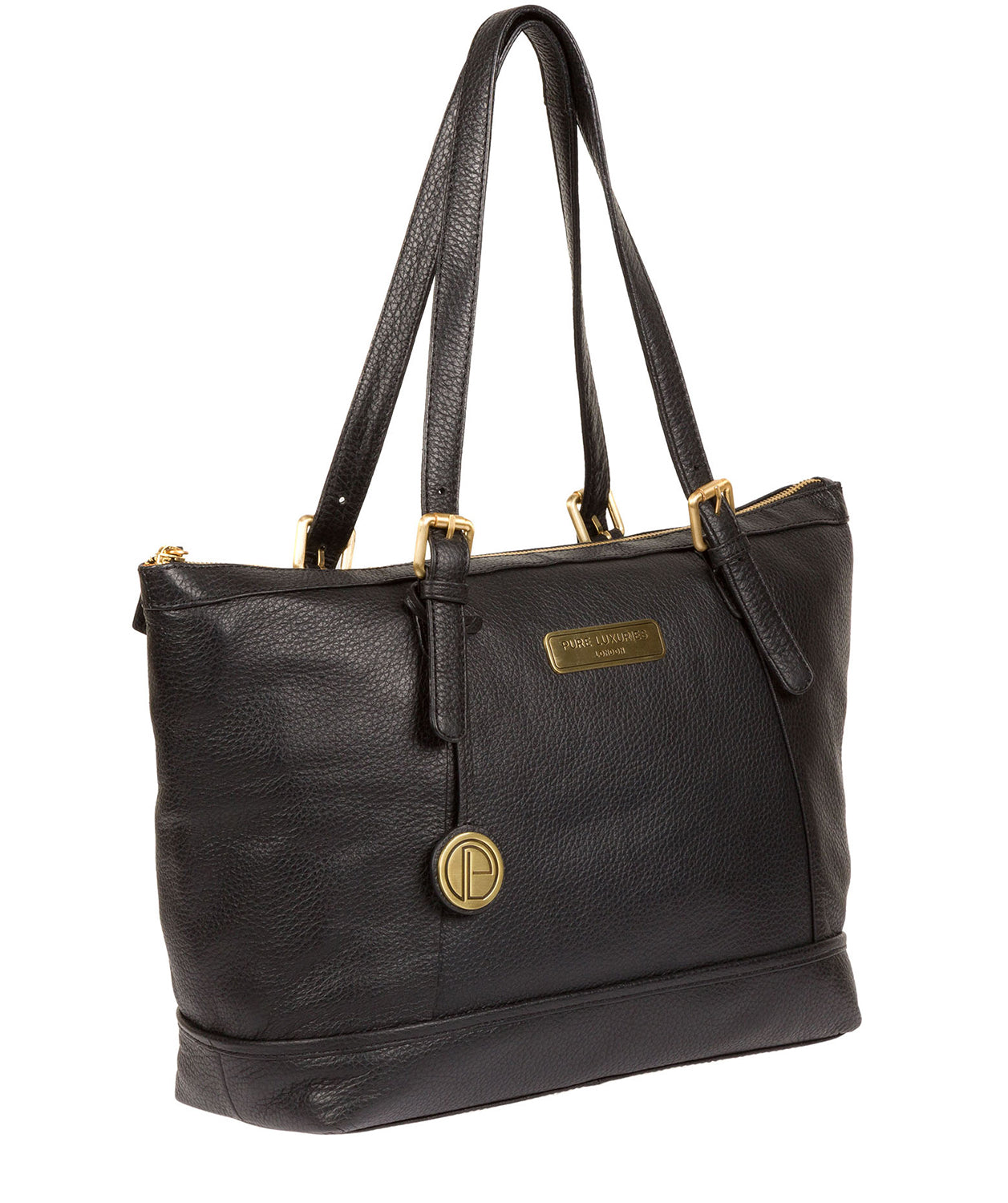 'Truro' Black Quality Leather Tote Bag image 3