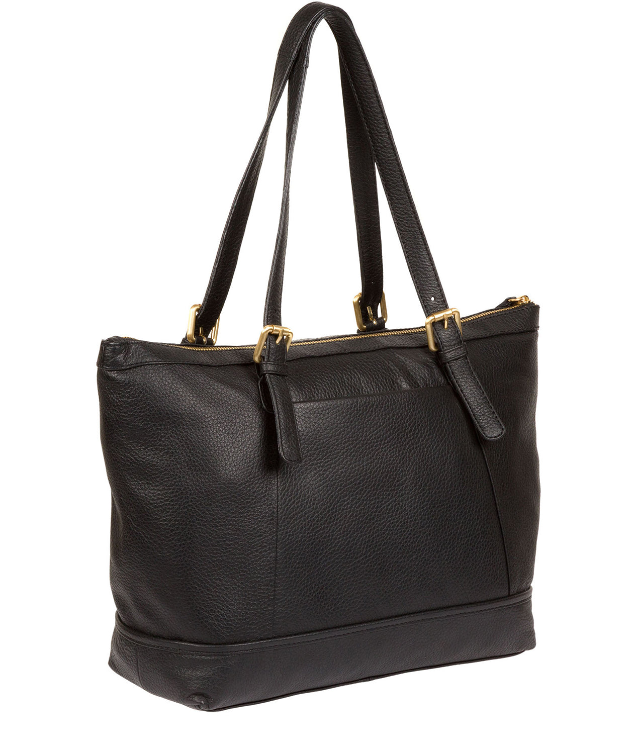 'Truro' Black Quality Leather Tote Bag image 7