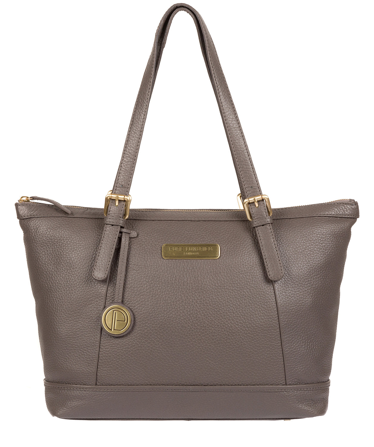 'Truro' Grey Leather Tote Bag image 1