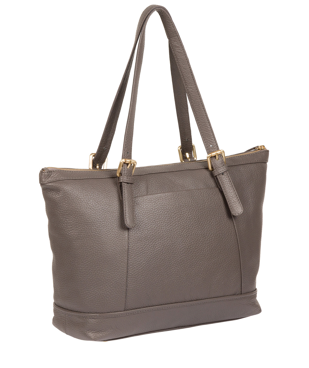 'Truro' Grey Leather Tote Bag image 6