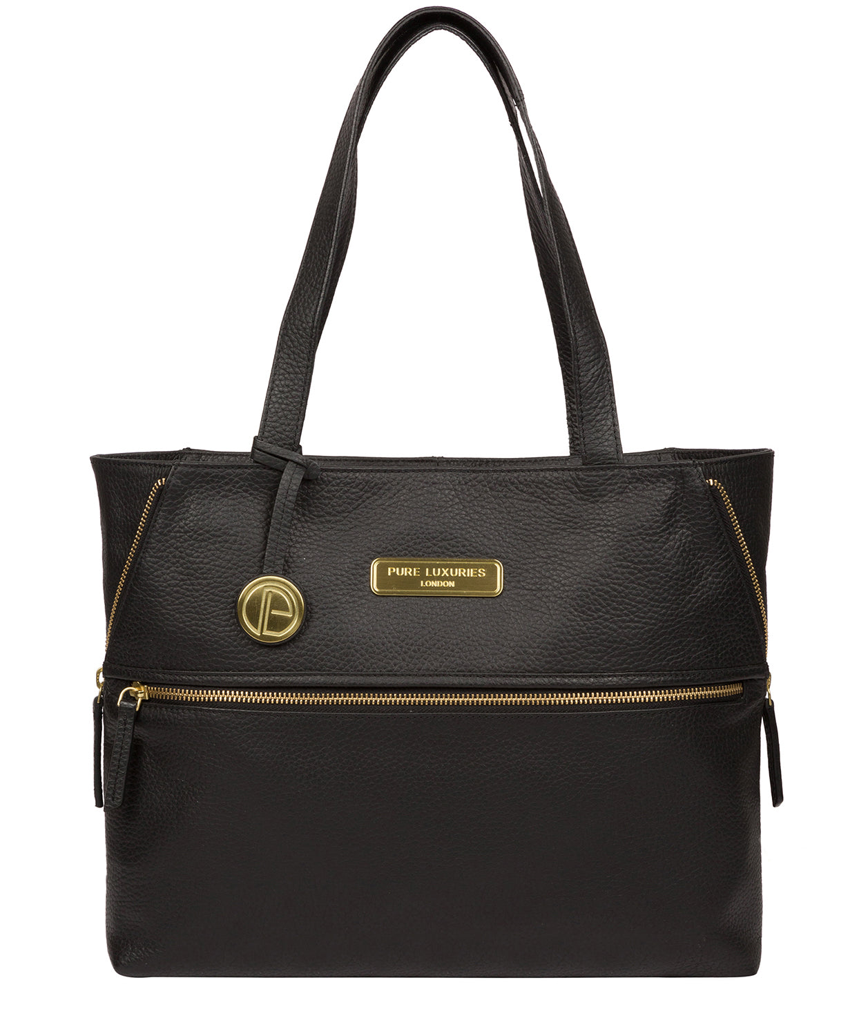 'Skipton' Black Leather Tote Bag image 1