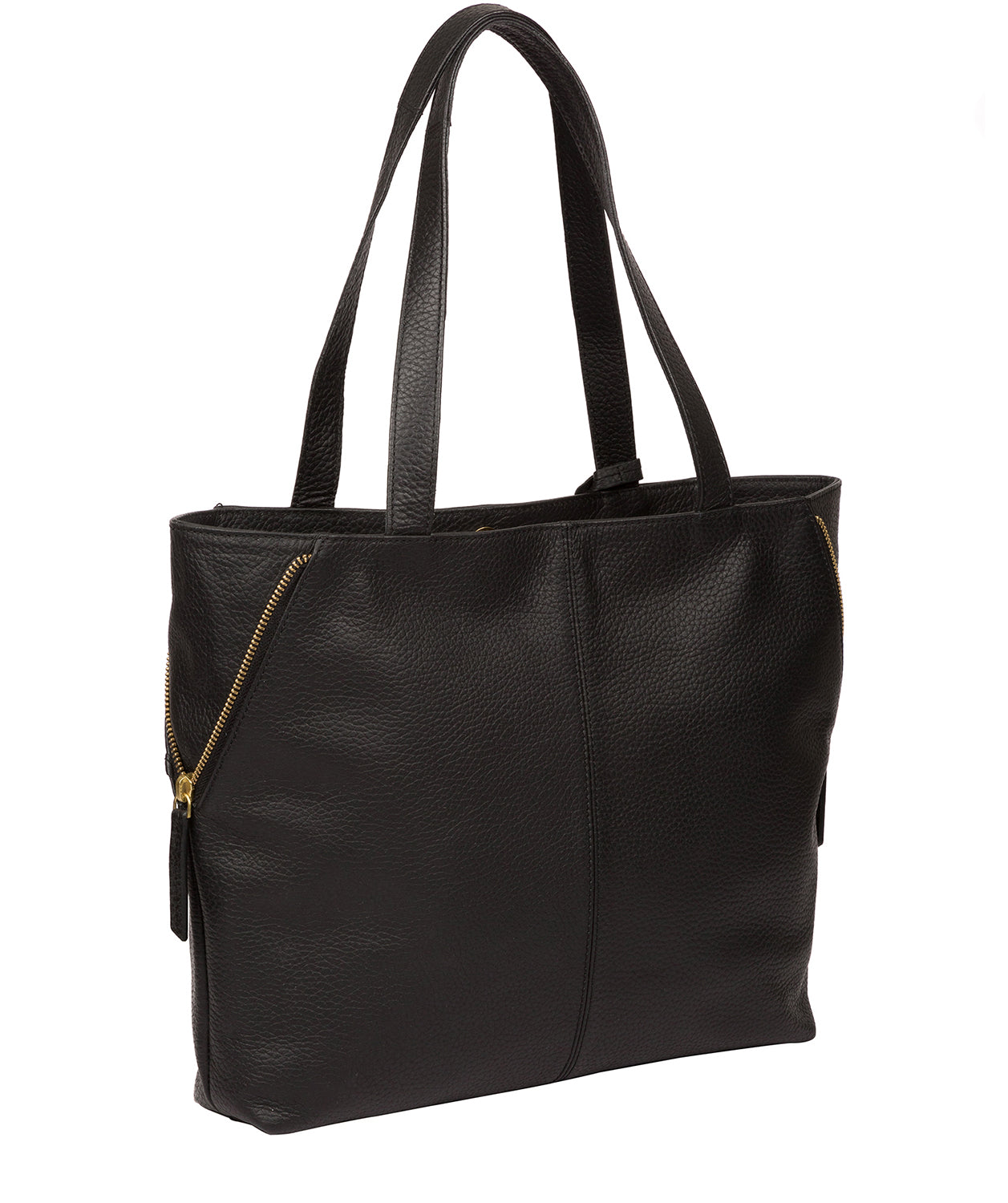 'Skipton' Black Leather Tote Bag image 3