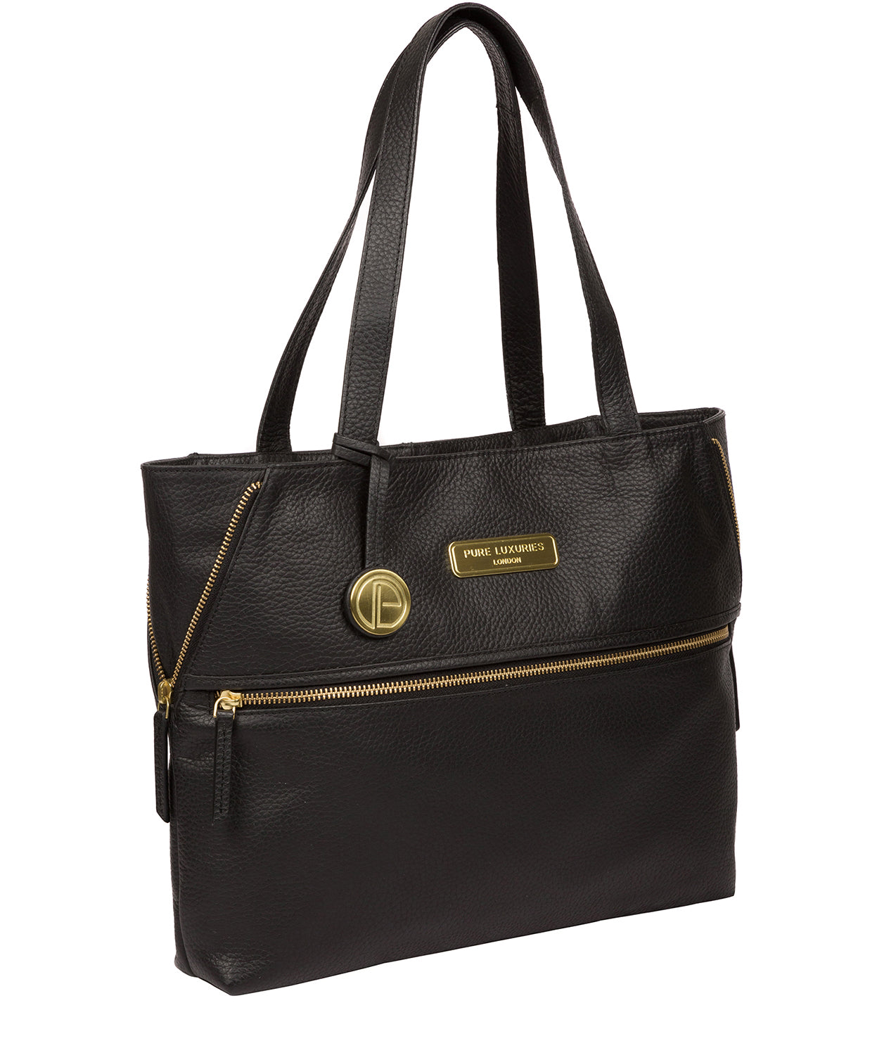 'Skipton' Black Leather Tote Bag Pure Luxuries London