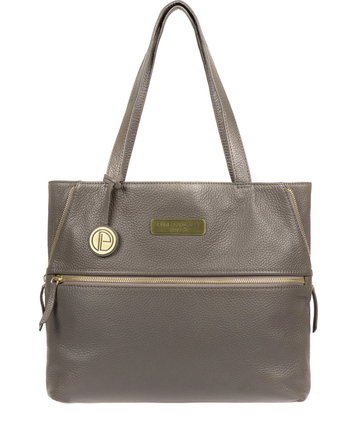 'Skipton' Grey Leather Tote Bag Pure Luxuries London