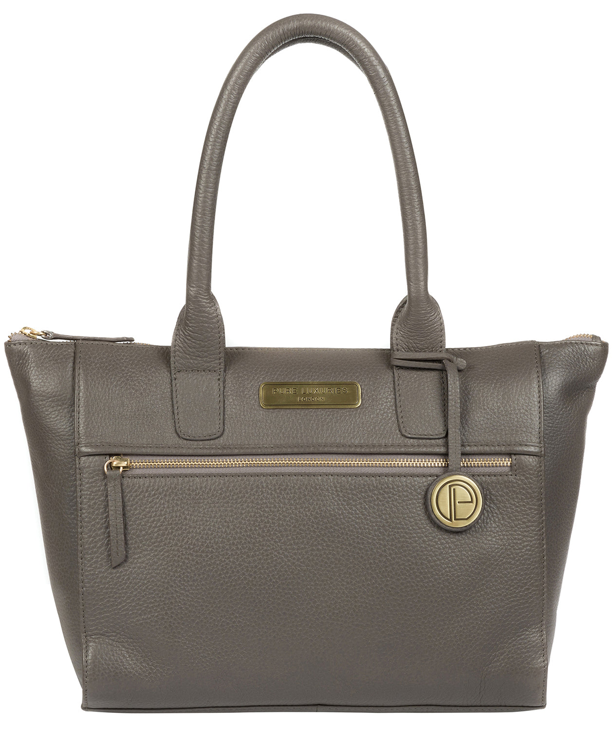 'Yeovil' Grey Leather Tote Bag image 1