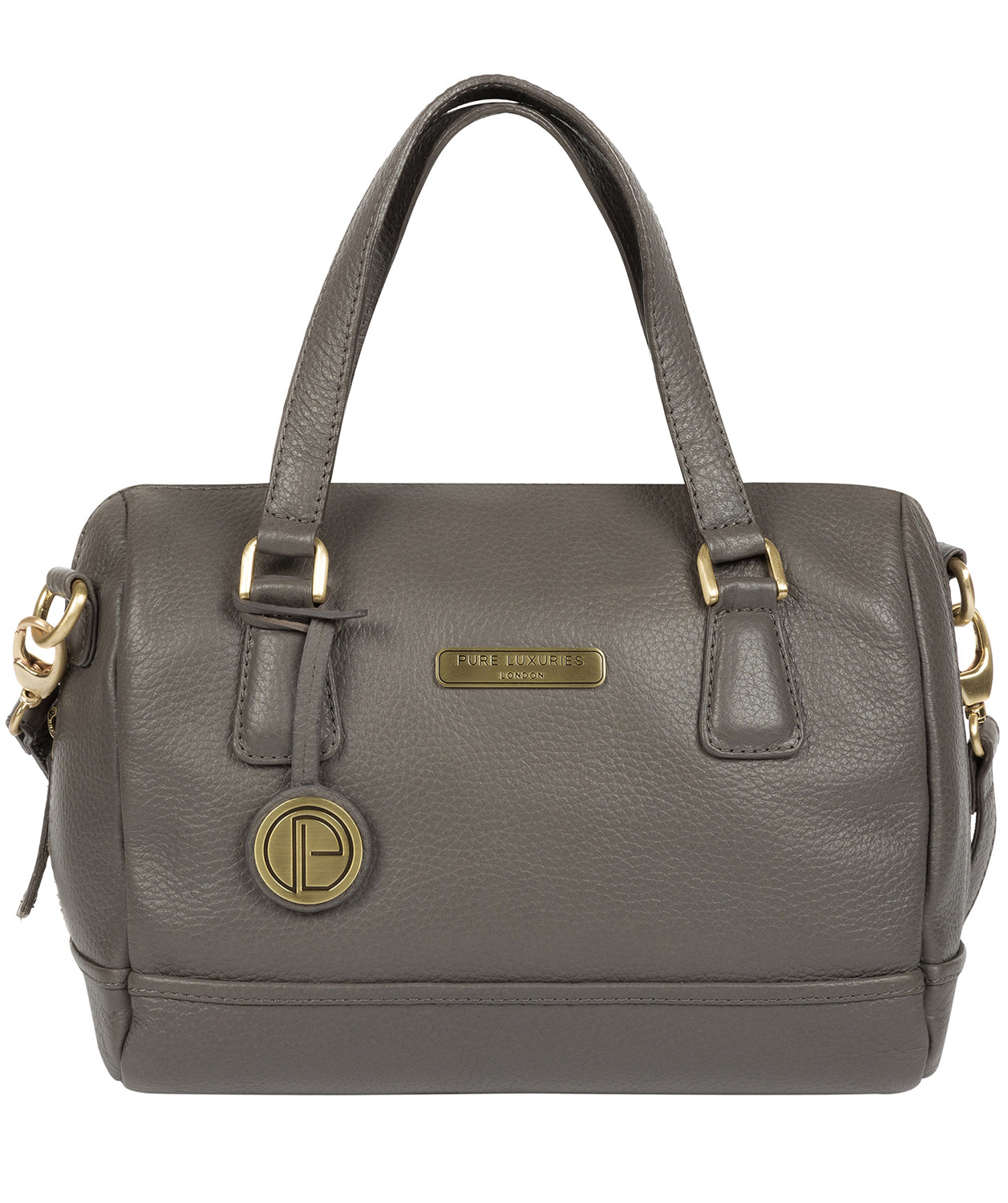 'Woodbury' Grey Leather Handbag image 1