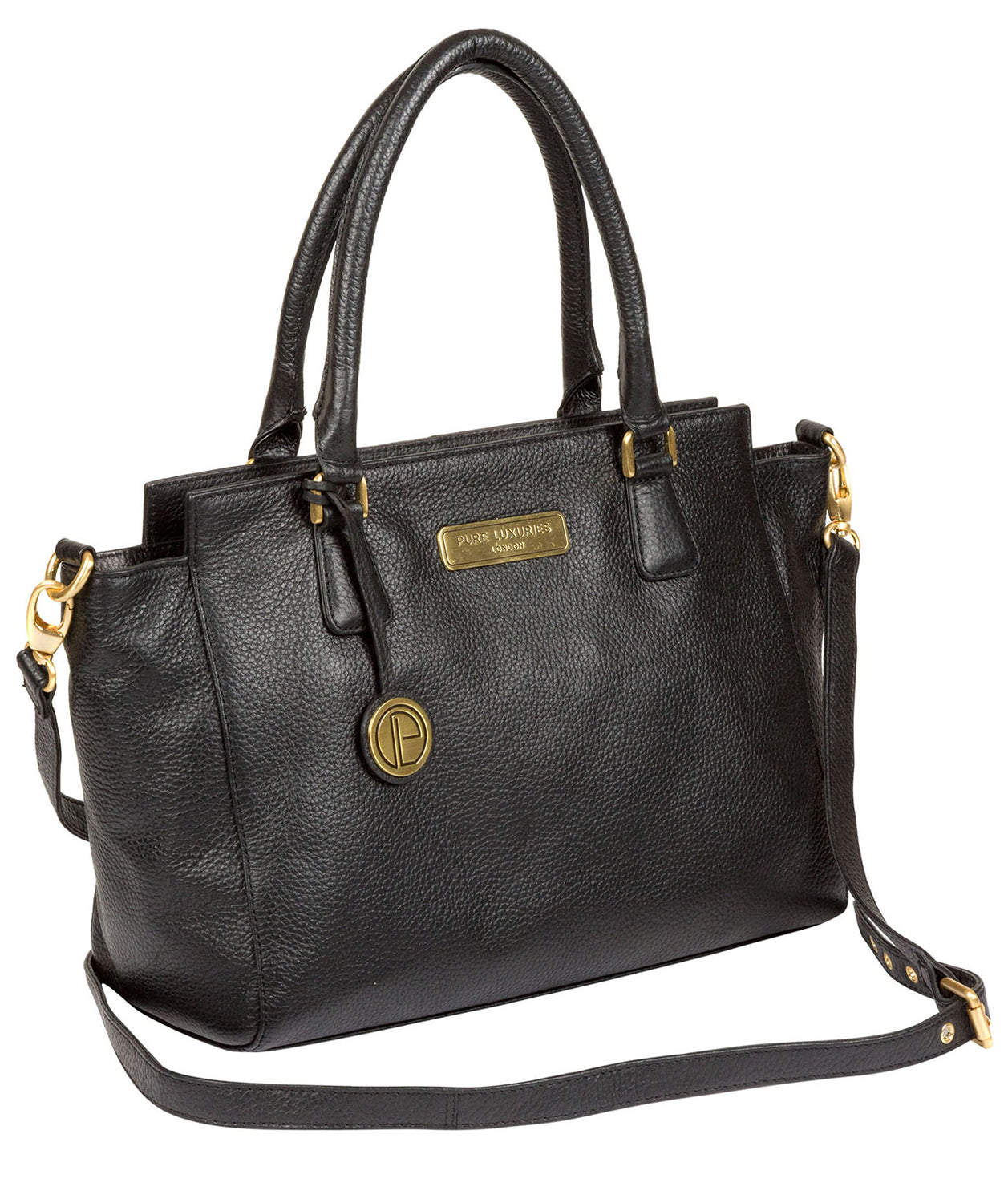 'Aston' Black Leather Handbag image 3