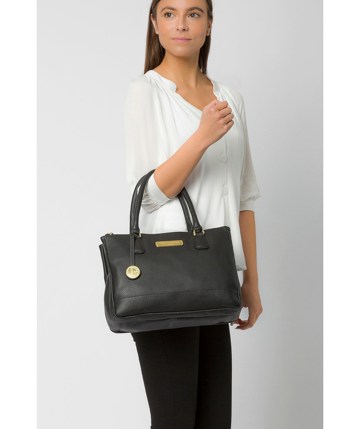 'Welbourne' Black Quality Leather Handbag image 2