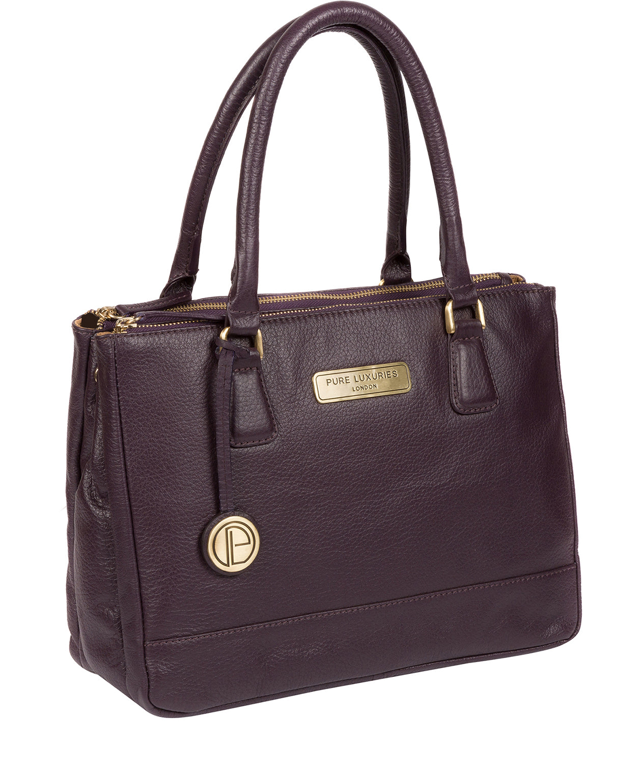 'Welbourne' Plum Leather Handbag