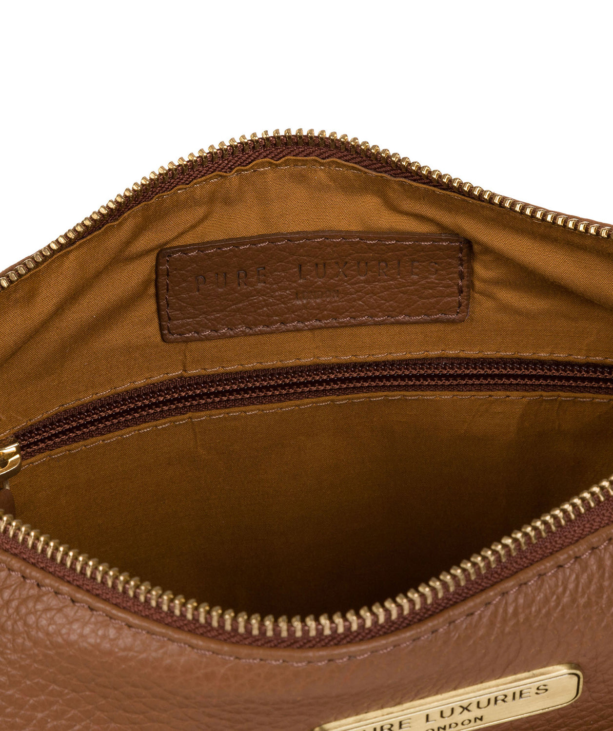 'Wells' Tan Leather Shoulder Bag image 4