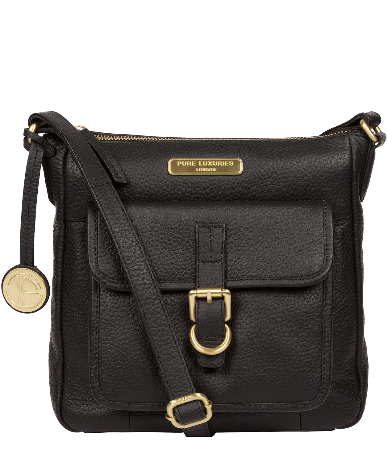 'Bembridge' Black Leather Cross Body Bag image 1