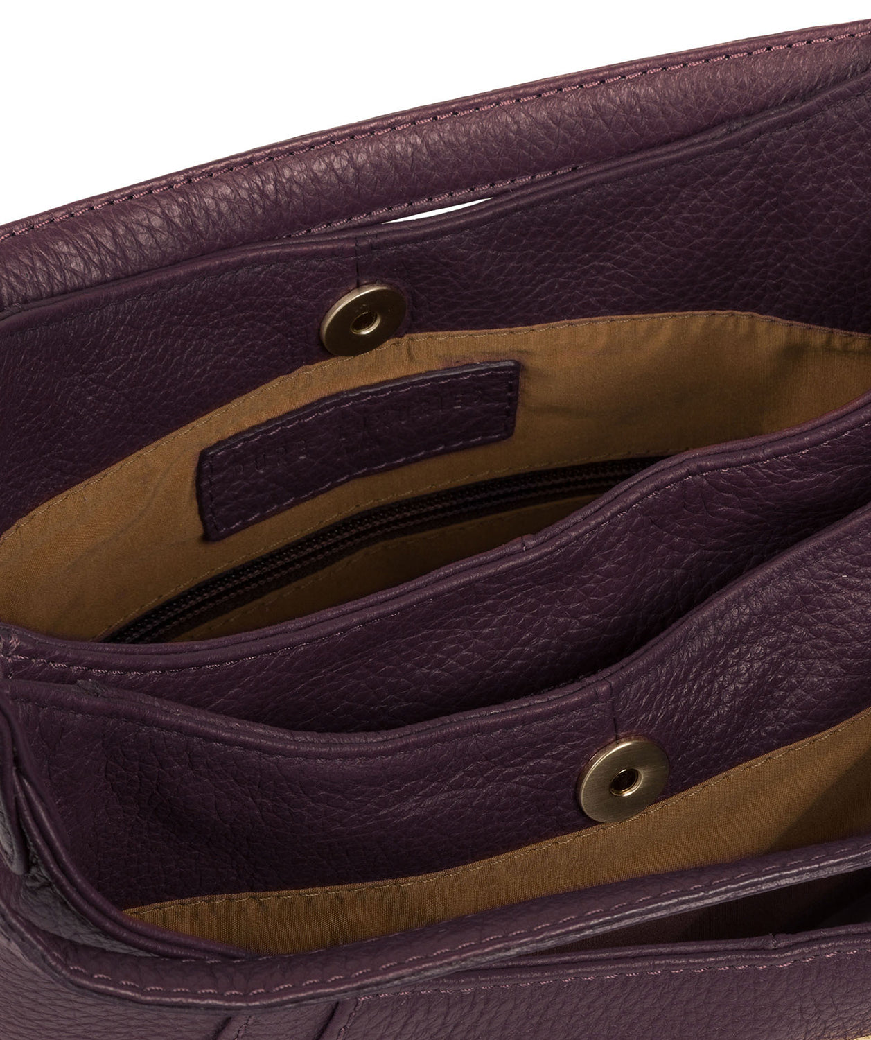 'Somerby' Plum Leather Shoulder Bag image 4