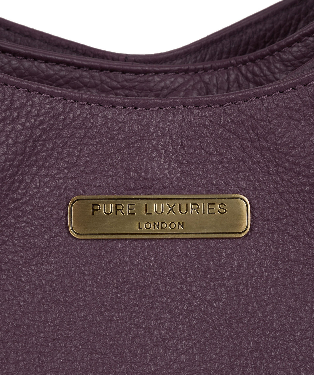 'Somerby' Plum Leather Shoulder Bag image 6